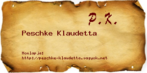 Peschke Klaudetta névjegykártya